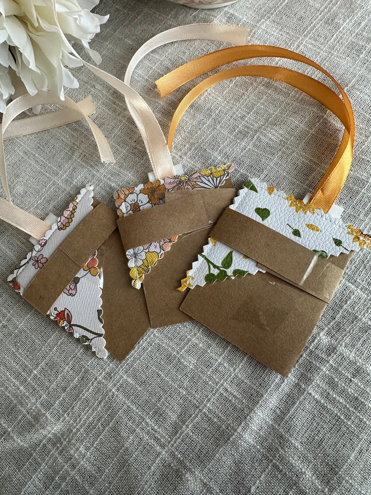Handcrafted Floral Faux Leather Corner Bookmark – Stitched Page Marker