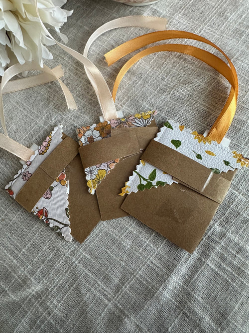 Handcrafted Floral Faux Leather Corner Bookmark – Stitched Page Marker