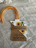 Handcrafted Floral Faux Leather Corner Bookmark – Stitched Page Marker