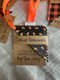 Halloween Faux Leather Corner Bookmark – Stitched Spooky Page Marker