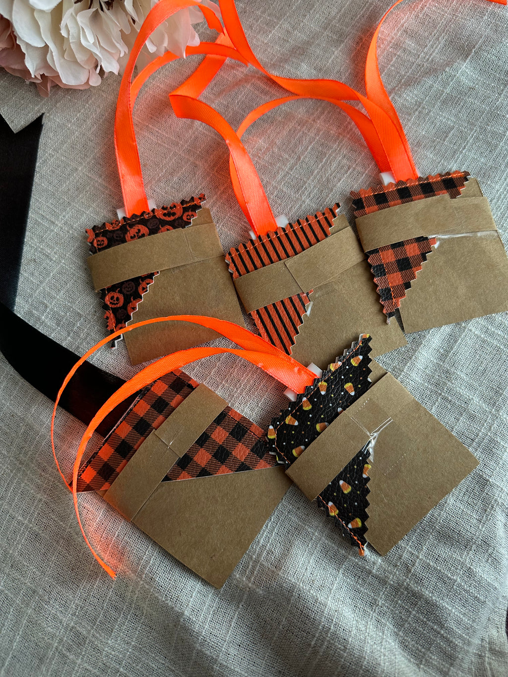 Halloween Faux Leather Corner Bookmark – Stitched Spooky Page Marker
