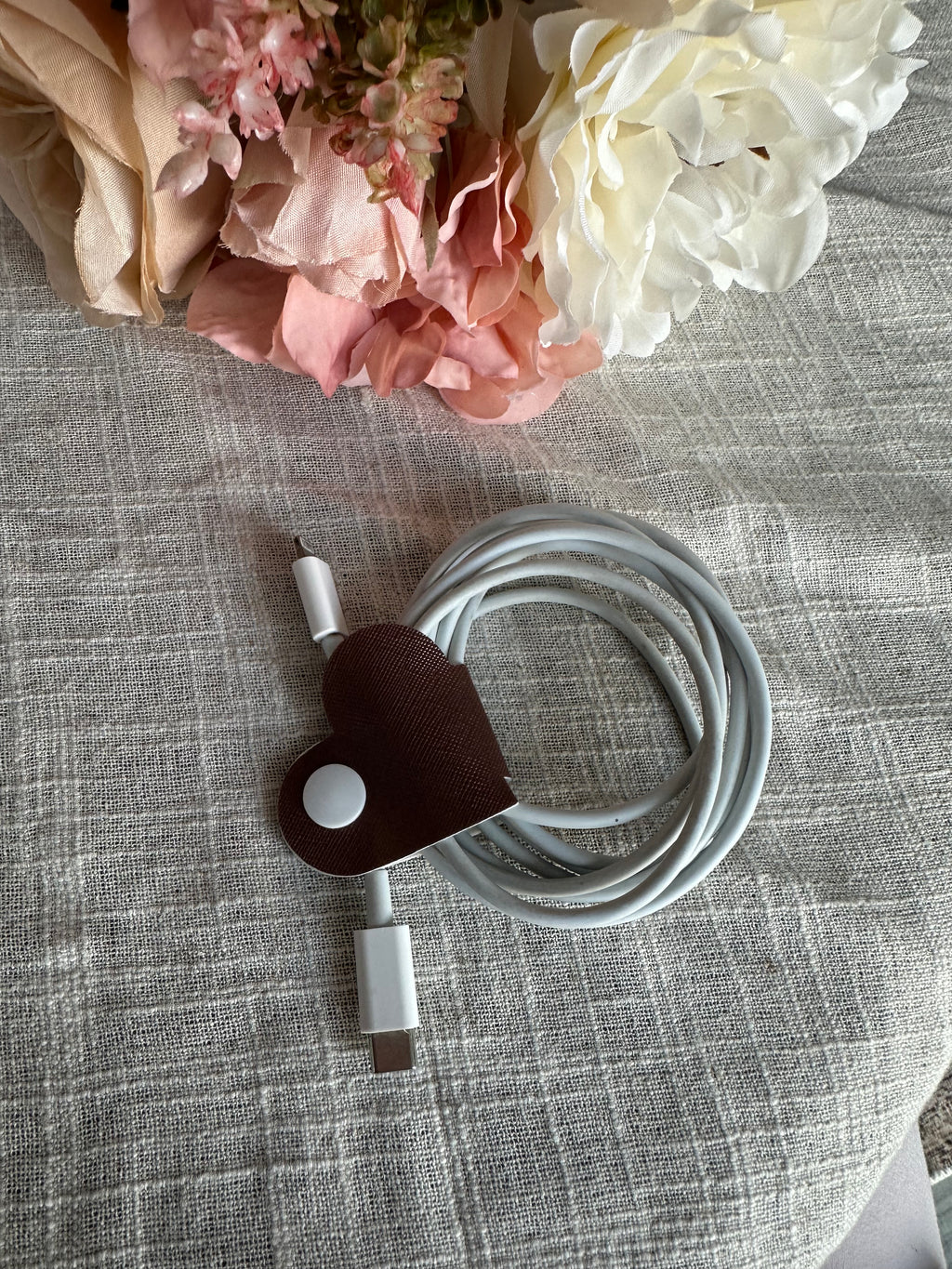 Handmade Faux Leather Snap Cord Keepers – Charger & Cable Wraps