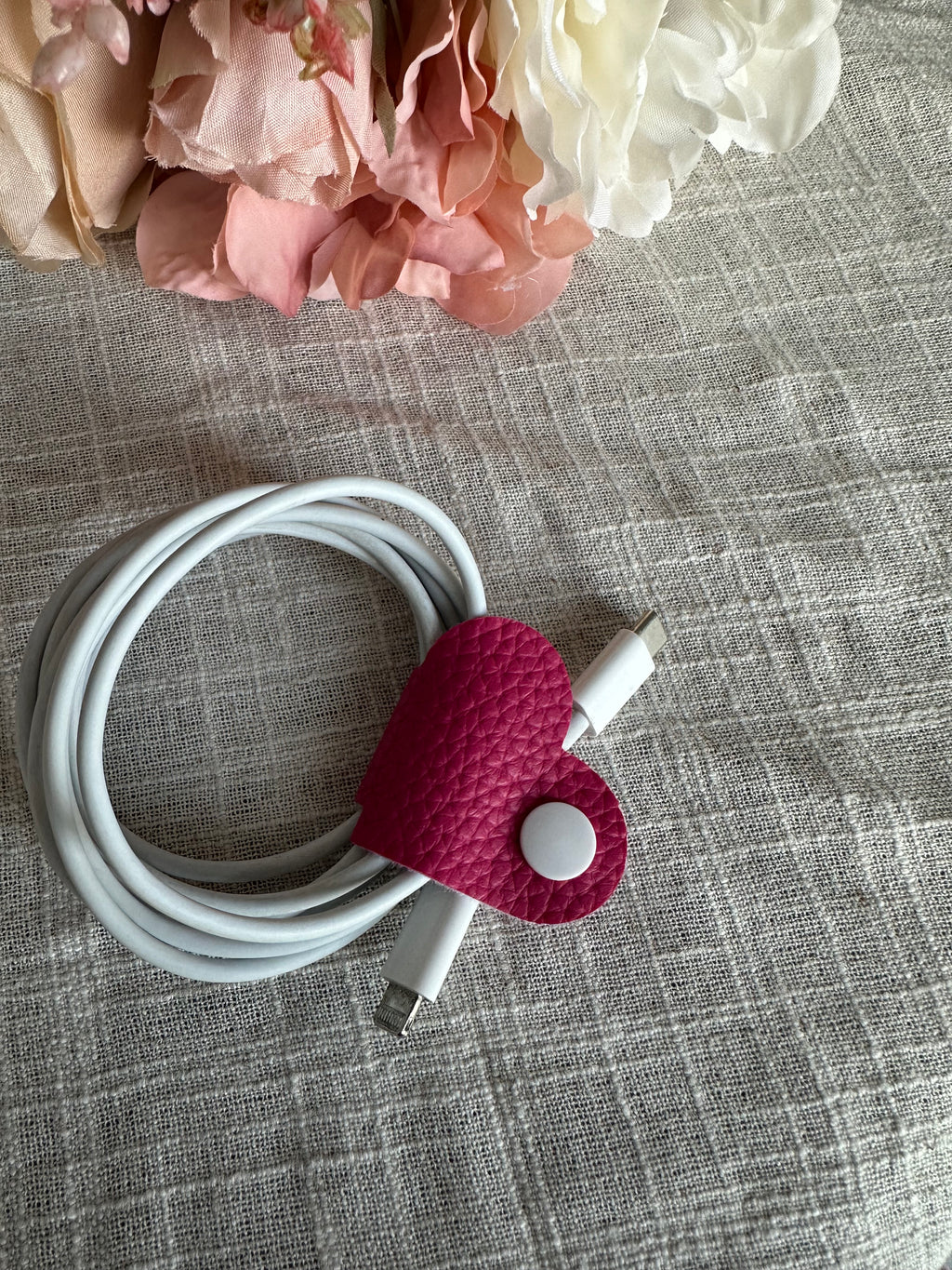 Handmade Faux Leather Snap Cord Keepers – Charger & Cable Wraps