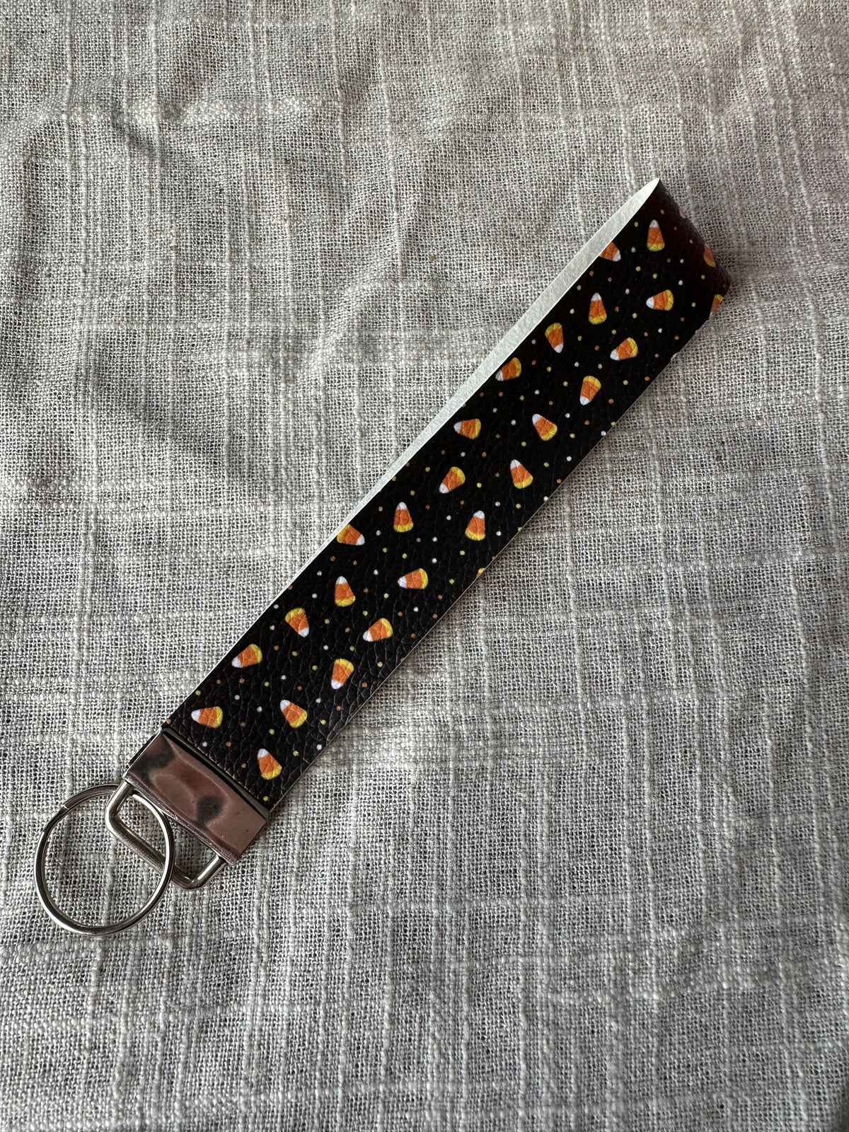 Handcrafted Halloween & Fall Faux Leather Key Fob Wristlets