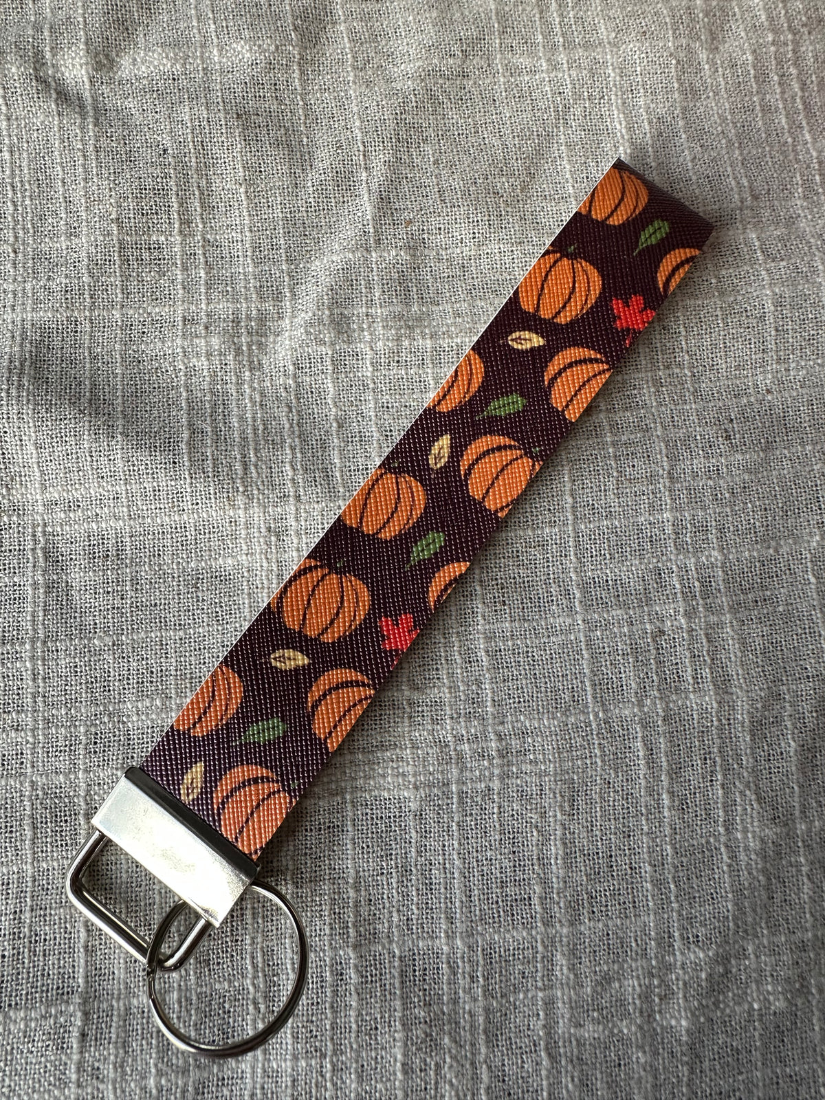 Handcrafted Halloween & Fall Faux Leather Key Fob Wristlets